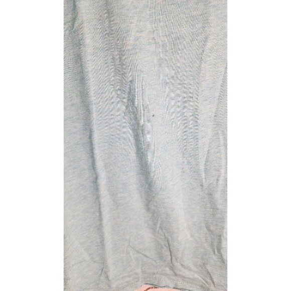 Vassari Los Angeles V-Neck XL Slim Fit Short Sleeve Teal Cut Hem, Cuff Shirt - Picture 14 of 16